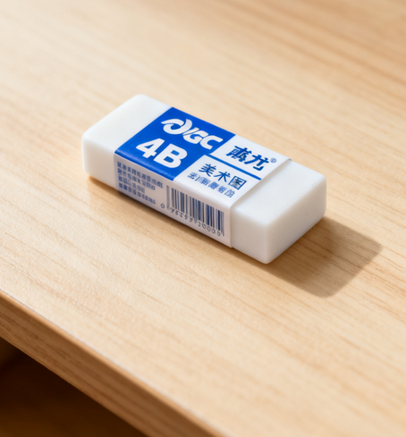 橡皮擦学生考试用品4B/2B美术绘图画画素描小学生专用橡皮