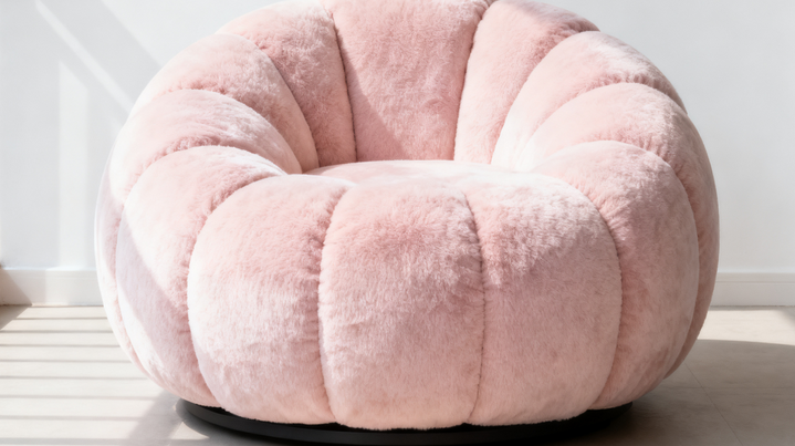 林氏家居女生懒人沙发南瓜沙发单人椅阳台休闲旋转林氏木业TDY109