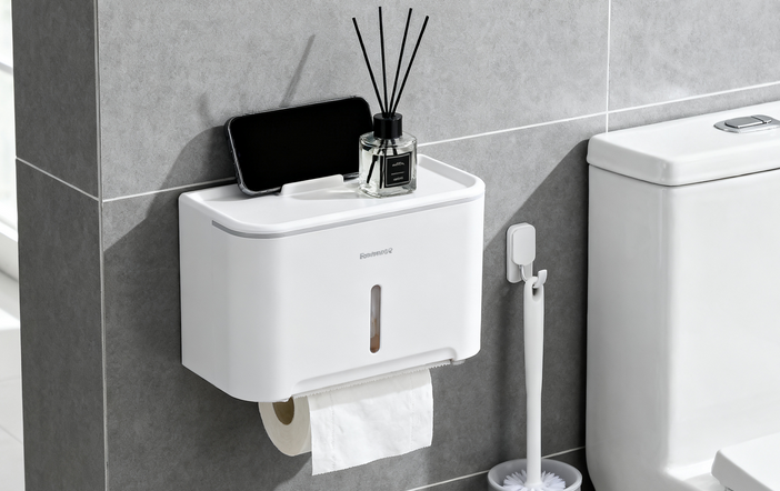 卫生间厕纸盒壁挂式纸巾盒免打孔防水厕所抽纸盒卫生纸卷纸置物架 